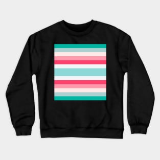 Pink and Aqua Pattern Crewneck Sweatshirt